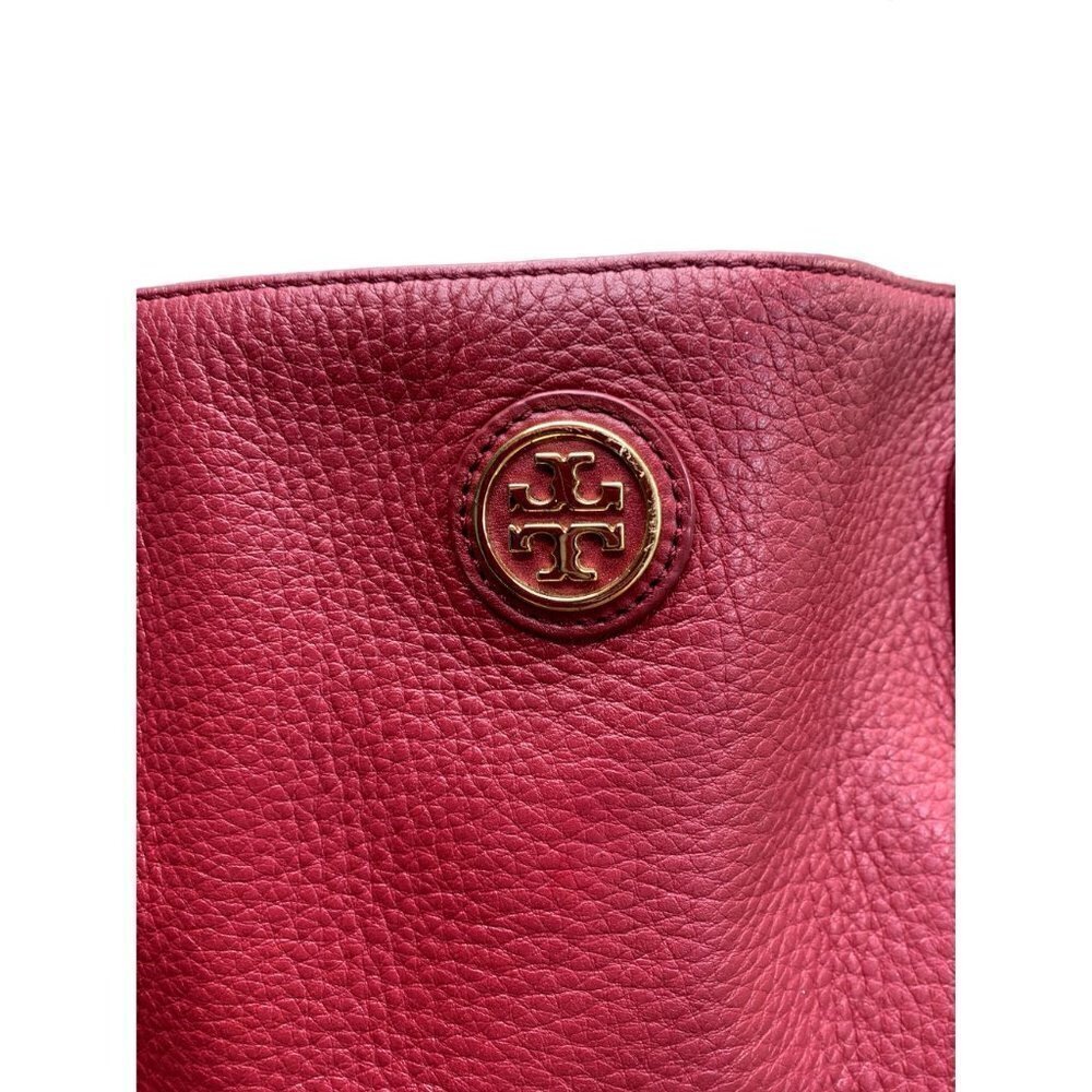 Tory Burch Michelle Extra Large Red Leather Tote - Picture 4 of 14